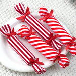 8 PCS/Pack 8.2 Inch Velvet Fabric Christmas Candy Ornaments Set Plush Candy Hanging Tree Decor