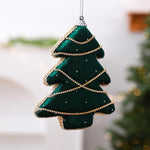 Velvet Rhinestone Foam Christmas Tree Ornament DIY Personalized Christmas Decoration