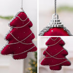 Velvet Rhinestone Foam Christmas Tree Ornament DIY Personalized Christmas Decoration