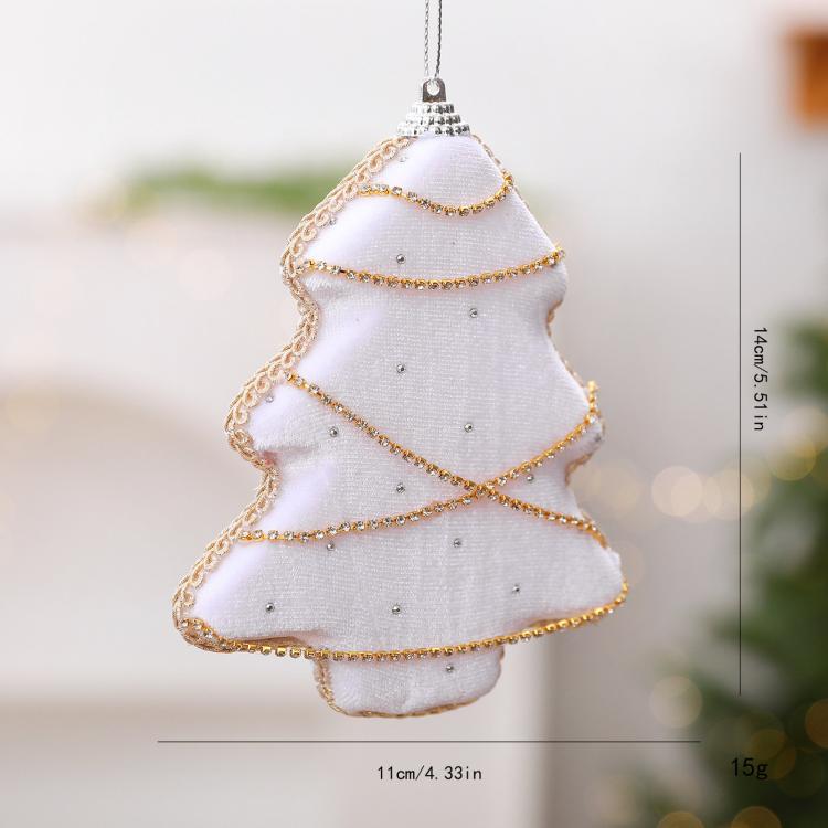 Velvet Rhinestone Foam Christmas Tree Ornament DIY Personalized Christmas Decoration