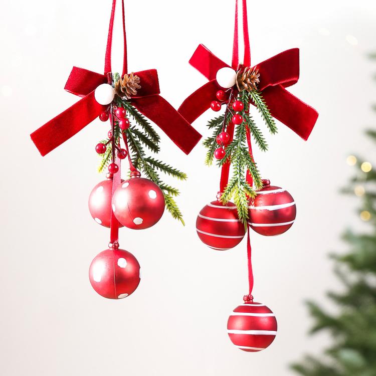 Bow Christmas Tree Ornaments Christmas Door Hangings