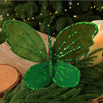 Hand-Painted Velvet Butterfly Christmas Tree Ornament Christmas Decoration Prop