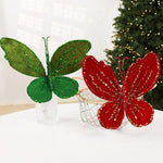 Hand-Painted Velvet Butterfly Christmas Tree Ornament Christmas Decoration Prop