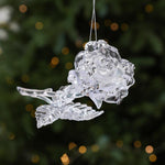Acrylic Hand-Painted Rose Clear PC Christmas Tree Ornament DIY Christmas Decoration
