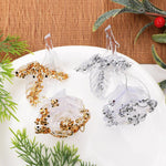 Acrylic Hand-Painted Rose Clear PC Christmas Tree Ornament DIY Christmas Decoration