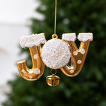 Unique JOY Painted Christmas Tree Ornaments DIY Christmas Decorations