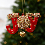 Unique JOY Painted Christmas Tree Ornaments DIY Christmas Decorations