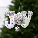Unique JOY Painted Christmas Tree Ornaments DIY Christmas Decorations