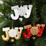 Unique JOY Painted Christmas Tree Ornaments DIY Christmas Decorations