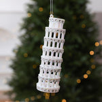 Diamond-Studded Leaning Tower PC Christmas Tree Ornament DIY Christmas Decorations Scene Decoration Props