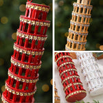 Diamond-Studded Leaning Tower PC Christmas Tree Ornament DIY Christmas Decorations Scene Decoration Props