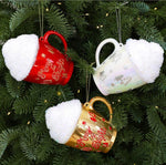 Cream Cup-Shaped Christmas Ornaments DIY Christmas Tree Decorations Festive Decor Props