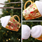 Cream Cup-Shaped Christmas Ornaments DIY Christmas Tree Decorations Festive Decor Props