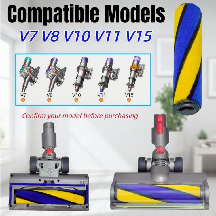 Soft Roller Cleaner Head For Dyson V15 / V11 / V10 / V8 / V7 Vacuum with Green Light Dust Detection