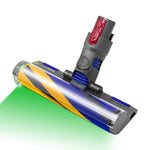 Fluffy Head With Carbon Fiber Filament Green LED Light, For Dyson V7/V8/V10/V11/V15, For Dyson V12 Slim