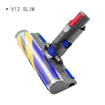 Fluffy Head With Carbon Fiber Filament Green LED Light, For Dyson V7/V8/V10/V11/V15, For Dyson V12 Slim