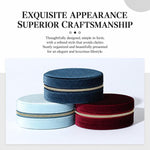 Oval Velvet Jewelry Organizer Box Portable Small Travel Mini Case