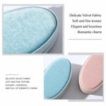 Oval Velvet Jewelry Organizer Box Portable Small Travel Mini Case