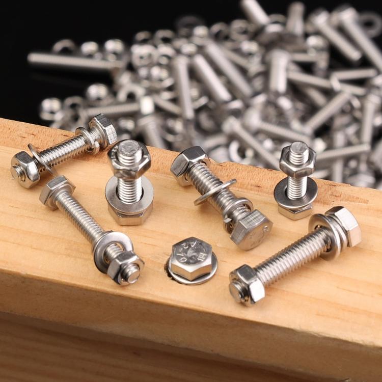 Hex Head Bolts 304 Stainless Steel Hex Bolt Nut Washer Combination Assortment Kit, 240 PCS/Box, 480 PCS/Box, 520 PCS/Box