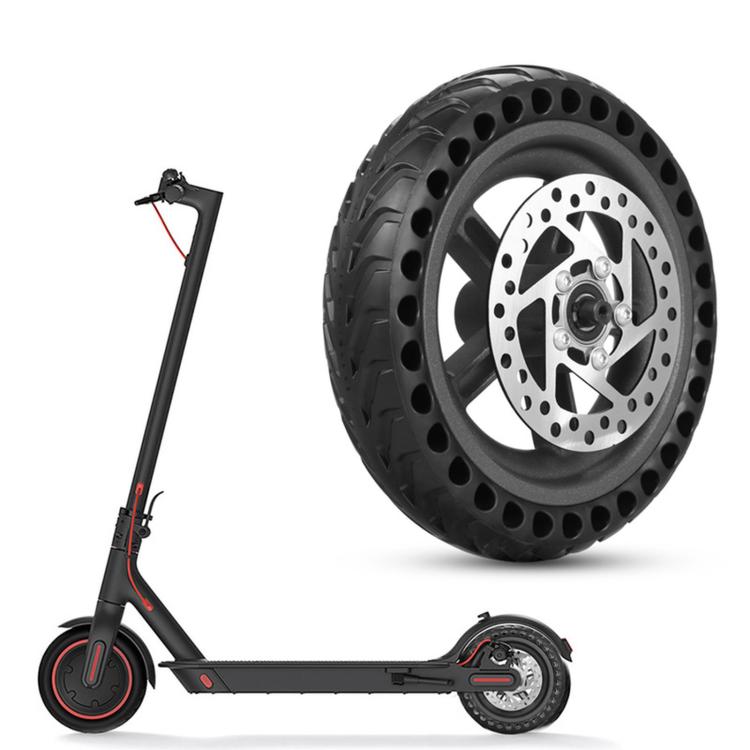 For Xiaomi M365 External Honeycomb Solid Tire Rear Drive Wheel Hub With 110mm Brake Disc, External Honeycomb Solid Tire With 110mm Brake Disc