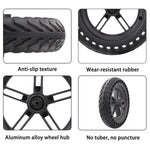 For Xiaomi M365 External Honeycomb Solid Tire Rear Drive Wheel Hub With 110mm Brake Disc, External Honeycomb Solid Tire With 110mm Brake Disc