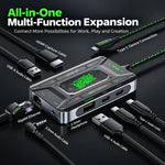 7-in-1 USB-C/Type-C Gaming Hub with 4K 60Hz Video Capture,100W PD, Gigabit Ethernet & DAC Audio Dock, PIVA DS7, PIVA DS7 Pro