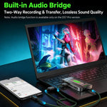 7-in-1 USB-C/Type-C Gaming Hub with 4K 60Hz Video Capture,100W PD, Gigabit Ethernet & DAC Audio Dock, PIVA DS7, PIVA DS7 Pro