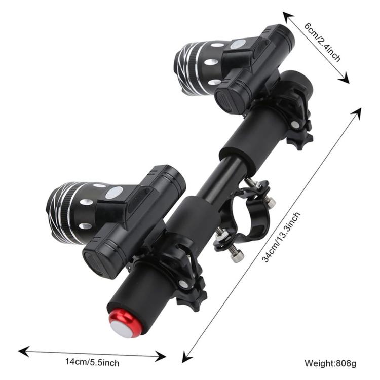 For Xiaomi M365 / M365 Pro / M365 Pro 2  Add-on Handlebar  With Two Front Lights & Two Side Lights, With Side Lights