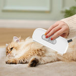 Ultra-Slim Dual-Setting Retractable Double-Toothed Pet De-Shedding Comb