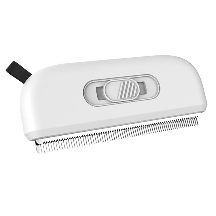 Ultra-Slim Dual-Setting Retractable Double-Toothed Pet De-Shedding Comb