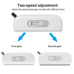 Ultra-Slim Dual-Setting Retractable Double-Toothed Pet De-Shedding Comb