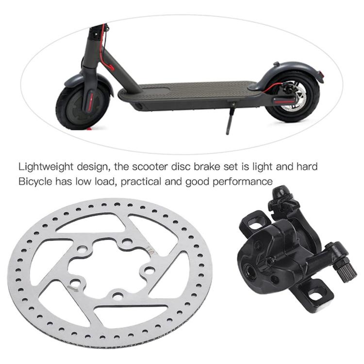 2 In 1 Brake Kit For Xiaomi M365 Disc Brake Caliper + 110mm 5-Hole Brake Rotor, 2 In 1 For Xiaomi M365