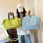 Expandable Travel Duffle Bag with Dry Wet Separation Pocket for Gym Sports Dance Travel