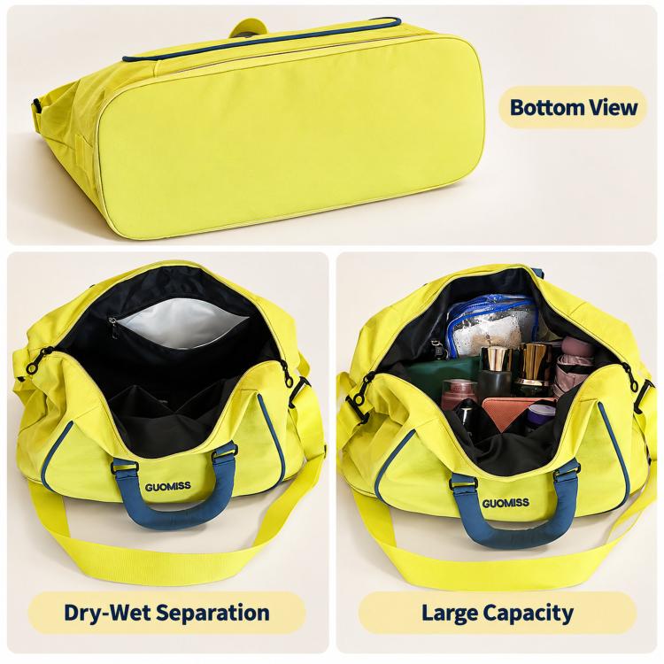 Expandable Travel Duffle Bag with Dry Wet Separation Pocket for Gym Sports Dance Travel
