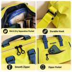 Expandable Travel Duffle Bag with Dry Wet Separation Pocket for Gym Sports Dance Travel
