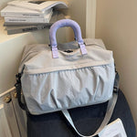 Expandable Travel Duffle Bag Lightweight Waterproof Oxford Weekender Bag with Dry Wet Separated Pocket