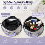 Expandable Travel Duffle Bag Lightweight Waterproof Oxford Weekender Bag with Dry Wet Separated Pocket