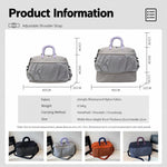 Expandable Travel Duffle Bag Lightweight Waterproof Oxford Weekender Bag with Dry Wet Separated Pocket