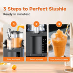 Slushy Machine for Home Electric Frozen Drink & Margarita Maker with Self-Cleaning, Vertical EU Plug, Horizontal EU Plug