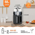 Slushy Machine for Home Electric Frozen Drink & Margarita Maker with Self-Cleaning, Vertical EU Plug, Horizontal EU Plug