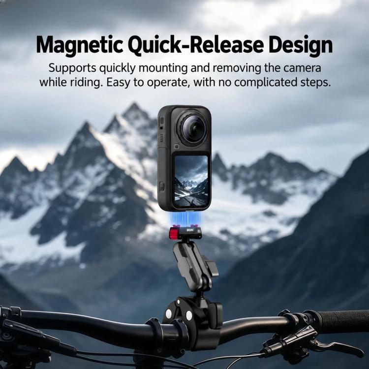 BRDRC For Quick-Release Cycling Mount For Insta360 Ace / Ace Pro 2 / X6 / X5 / X4 Air