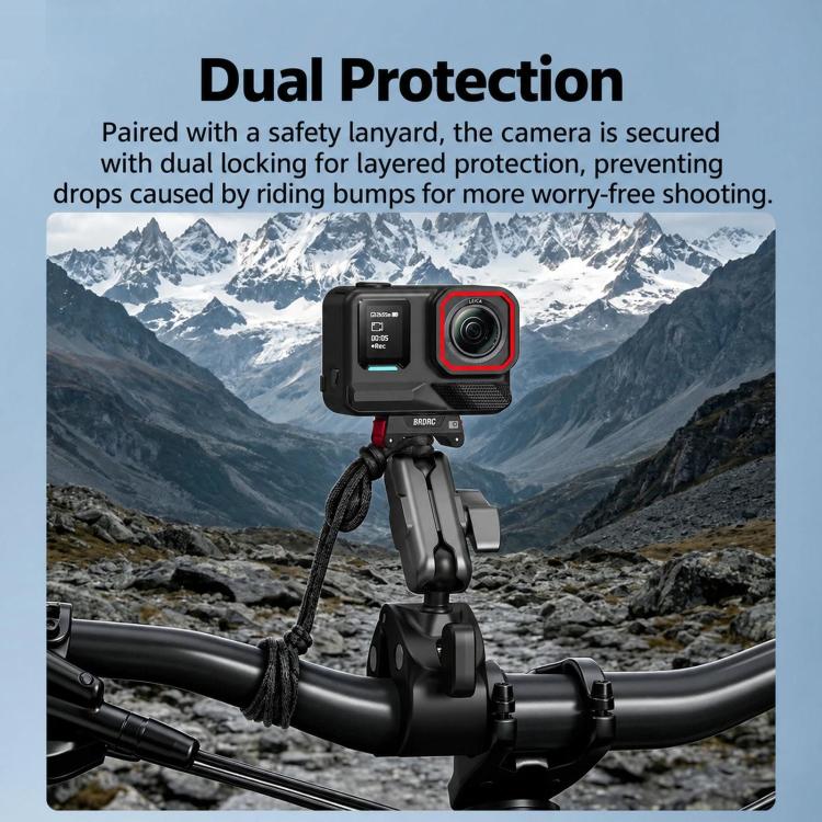 BRDRC For Quick-Release Cycling Mount For Insta360 Ace / Ace Pro 2 / X6 / X5 / X4 Air