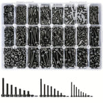 1260 PCS/Box M2 M3 M4 Socket Head Cap Screws Kit Alloy Steel Metric Bolts Nuts Washers Set