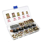 Metric Rivet Nut Mandrel Kit Threaded Insert Rivnut Assortment Set, 60 PCS/Box M3-M8, 70 PCS/Box  M4-M10, 53 PCS/Box M3-M8, 77 PCS/Box M3-M12