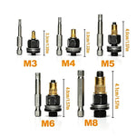 Metric Rivet Nut Mandrel Kit Threaded Insert Rivnut Assortment Set, 60 PCS/Box M3-M8, 70 PCS/Box  M4-M10, 53 PCS/Box M3-M8, 77 PCS/Box M3-M12