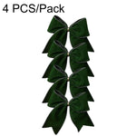 4 PCS/Pack Christmas Fabric Bow Ornaments For Christmas Tree & Wreath Decoration