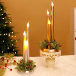 Christmas LED Electronic Candle Decorations Tabletop Ornaments