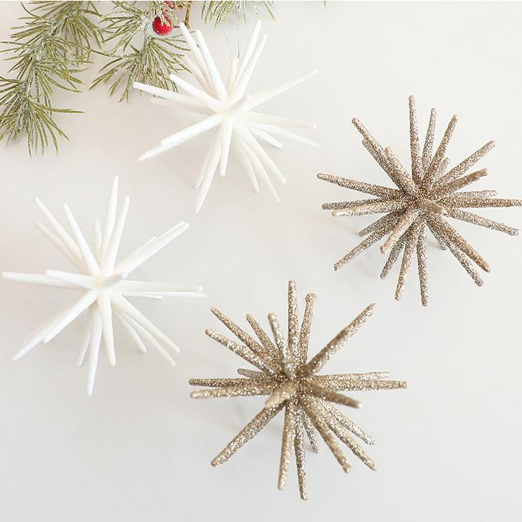 Christmas Tree Explosion Star Decorations Mini Plastic Christmas Hanging Ornaments