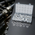 508 PCS/Box Aluminum Washer Assortment Kit Metric Sealing Flat Rings Set 6mm-24mm, Aluminum Washer