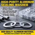 508 PCS/Box Aluminum Washer Assortment Kit Metric Sealing Flat Rings Set 6mm-24mm, Aluminum Washer